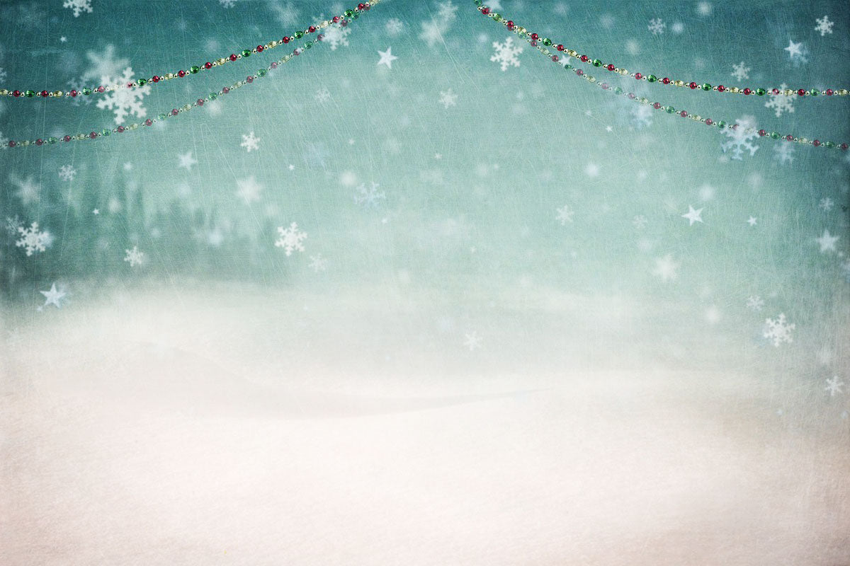 Lighgt Blue Snowflake Christmas Backdrop IBD-246958 size: 10x6.5