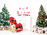 Christmas Interior Decoration Fireplace Christmas Tree Backdrop IBD-246961 size: 6.5x5
