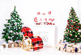 Christmas Interior Decoration Fireplace Christmas Tree Backdrop IBD-246961 size: 7x5