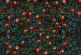 Red Balls Decored Christmas Green Backdrop IBD-246963 size: 7x5