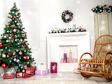 Christmas Tree Interior Fireplace And Recliner Backdrop IBD-246964 size: 6.5x5