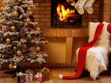 Christmas Tree Interior Fireplace And Recliner Backdrop IBD-246965