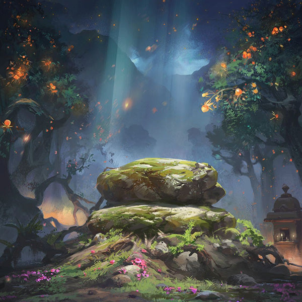 Fairy Tale Forest Jungle Wilderness Night Backdrop IBD-246971 size: 10x10