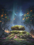 Fairy Tale Forest Jungle Wilderness Night Backdrop IBD-246971 size: 5x6.5