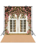 Pink Flower Window Studio Background s