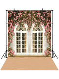 Pink Flower Window Studio Background s
