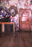 Europe Vintage Flower Paper Wall Photo Backdrop IBD-246976 size: 5x7