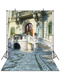 Europe Style Building Front Of Villa Photo Backdrop IBD-246977