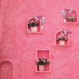 Vintage Pink Flower Paper Wall Photo Backdrop IBD-246978 size: 10x10