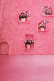Vintage Pink Flower Paper Wall Photo Backdrop IBD-246978 size: 6.5x10