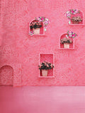 Vintage Pink Flower Paper Wall Photo Backdrop IBD-246978