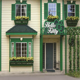 Green Vintage Shop Building Photo Backdrop IBD-246980 size: 10x10
