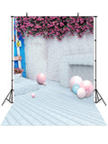 Easter Eggs Rose Flower Photo Backdrop IBD-246986