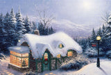 Christmas House In The Woods Photo Backdrop IBD-246993 size: 7x5