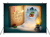 Creative Christmas House In The Book Photo Backdrop IBD-246995