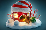 Creative Christmas Cup House Photo Backdrop IBD-246996 size: 10x6.5