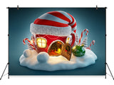 Creative Christmas Cup House Photo Backdrop IBD-246996