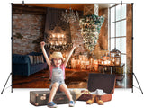 Christmas Interior Decoration Fireplace Backdrop IBD-246999