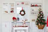 Christmas Interior Decoration Cabinet Backdrop IBD-247000 7ft to 5ft