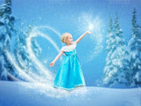 Fairy Tale Grand-fir Forest Snow Forest Backdrops IBD-247002