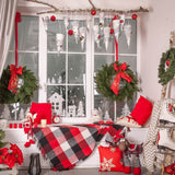 Christmas Decorated Window Backdrops Snow Background Photography Backdrops IBD-H19180 - iBACKDROP
