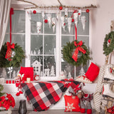 Christmas Decorated Window Backdrops Snow Background Photography Backdrops IBD-H19180 - iBACKDROP