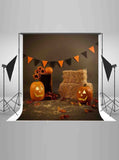 Festival Backdrops Halloween Backdrops Pumpkin Lanterns Haystack Background IBD-P19035