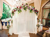 Indoor Flower Curtain Background for Wedding Photos in Photography Studio IBD-20029