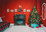 Interior Christmas Decoration Background Festival Backdrops IBD-19325