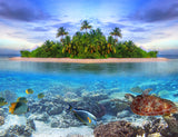 Island Sea Scenery Background For Photography  IBD-24586