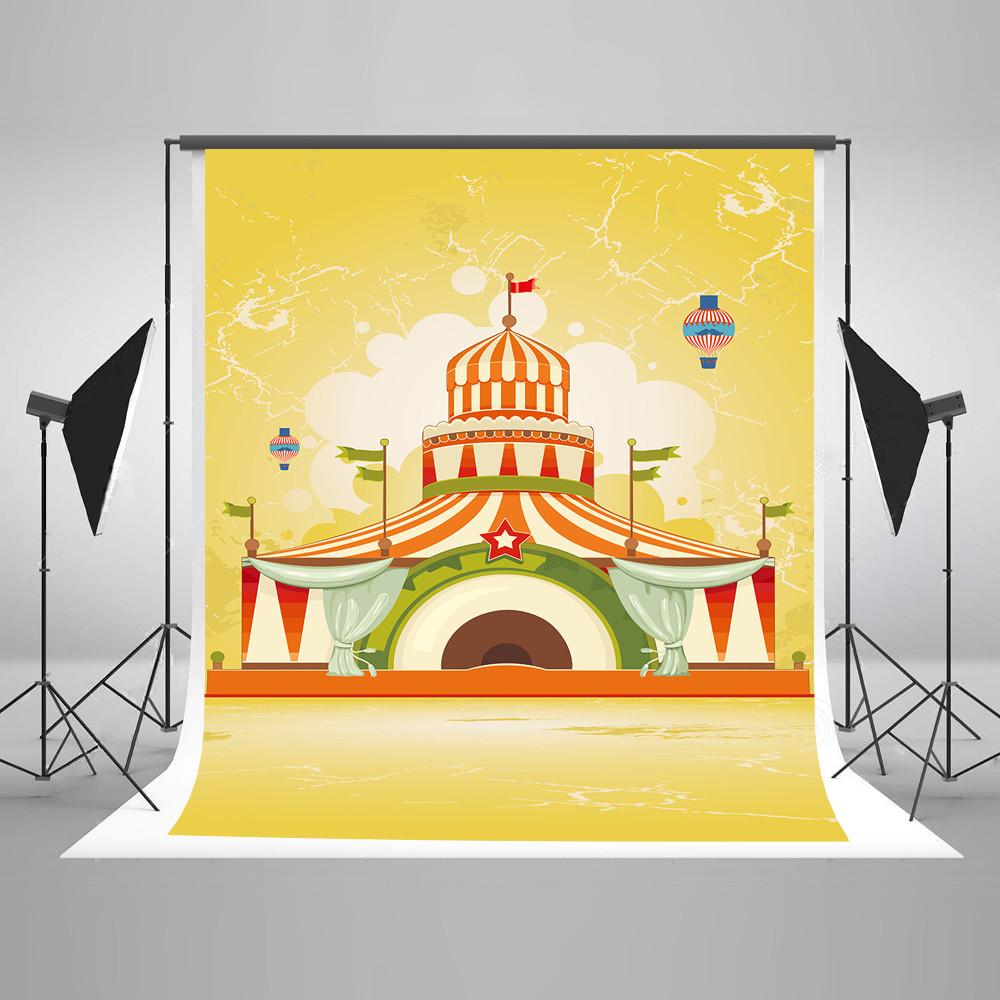 Baby Backdrops Circus Background Yellow Backdrop J04299 - iBACKDROP-Baby Kid Backdrops, Circus Backdrop, Circus Backdrops, Cute Backdrops, Yellow Backdrop