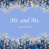 Kapok Clustered Decoration Background Custom Blue Wedding Photography Background IBD-20040
