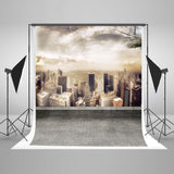 Scenic Background Cityscape Backdrop New York Backdrop Flat Roof LK-2959