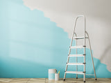 Ladder Painted Blue Paint White Paint Wall Background Photography Backdrop IBD-19804