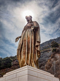 Landmark Landscape Background Statue of Virgin Mary Turkey Photography Backdrop IBD-20107