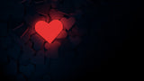 Light Red Heart Against Black Background For Valentine's Day IBD-24376
