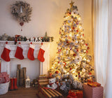 Lighting Christmas Tree Background Photography Backdrops IBD-19252