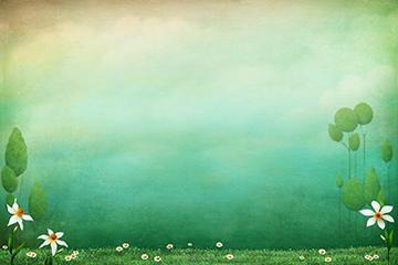 Lively Green Riverside Flower Background Portrait Backdrops for Children IBD-19654