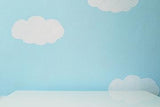 Lovely Baby Soft and Sweet Cloud Background Warm Blue Photography Backdrops for Shower IBD-19700