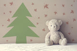 Lovely Chest Pine Background Christmas Backdrops IBD-19372