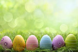 Lovely Easter Colorful Eggs Festival background Photography Backdrops for Baby IBD-19641