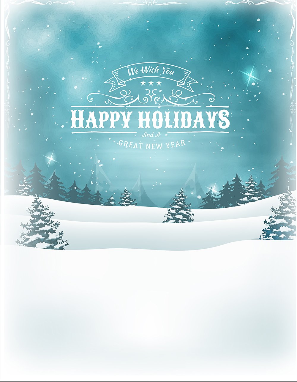 Merry Christmas Snow Background Custom Backdrops IBD-19304