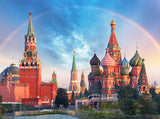 Moscow St Basil's Cathedral With Rainbow Architecture Backdrops For Photography IBD-24402