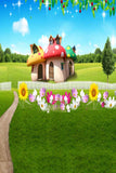 Kid Backdrops Cartoon & Fairytale Background Garden Backdrop N10182-E