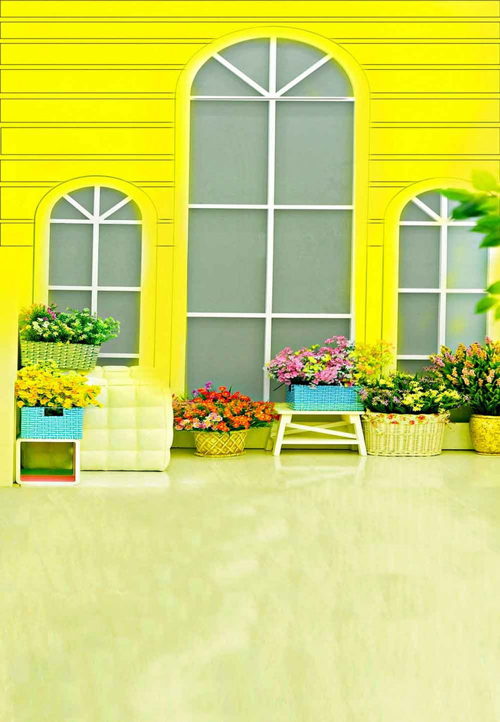 Ellow Window Backdrop Baby Backdrops Door & Window Backdrops Flower Background N10204-E ...