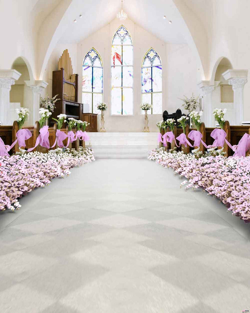Custom Backdrops Wedding Backdrops Church Background N11096-E – iBACKDROP
