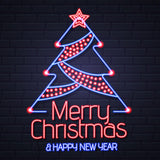 Neon Christmas Tree Background Custom Backdrops IBD-19423