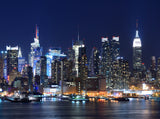 New York Night View River View Photography Backdrops IBD-24264