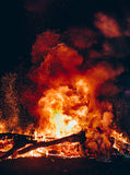 Red Bonfire Backdrop For Portrait Photography IBD-24448