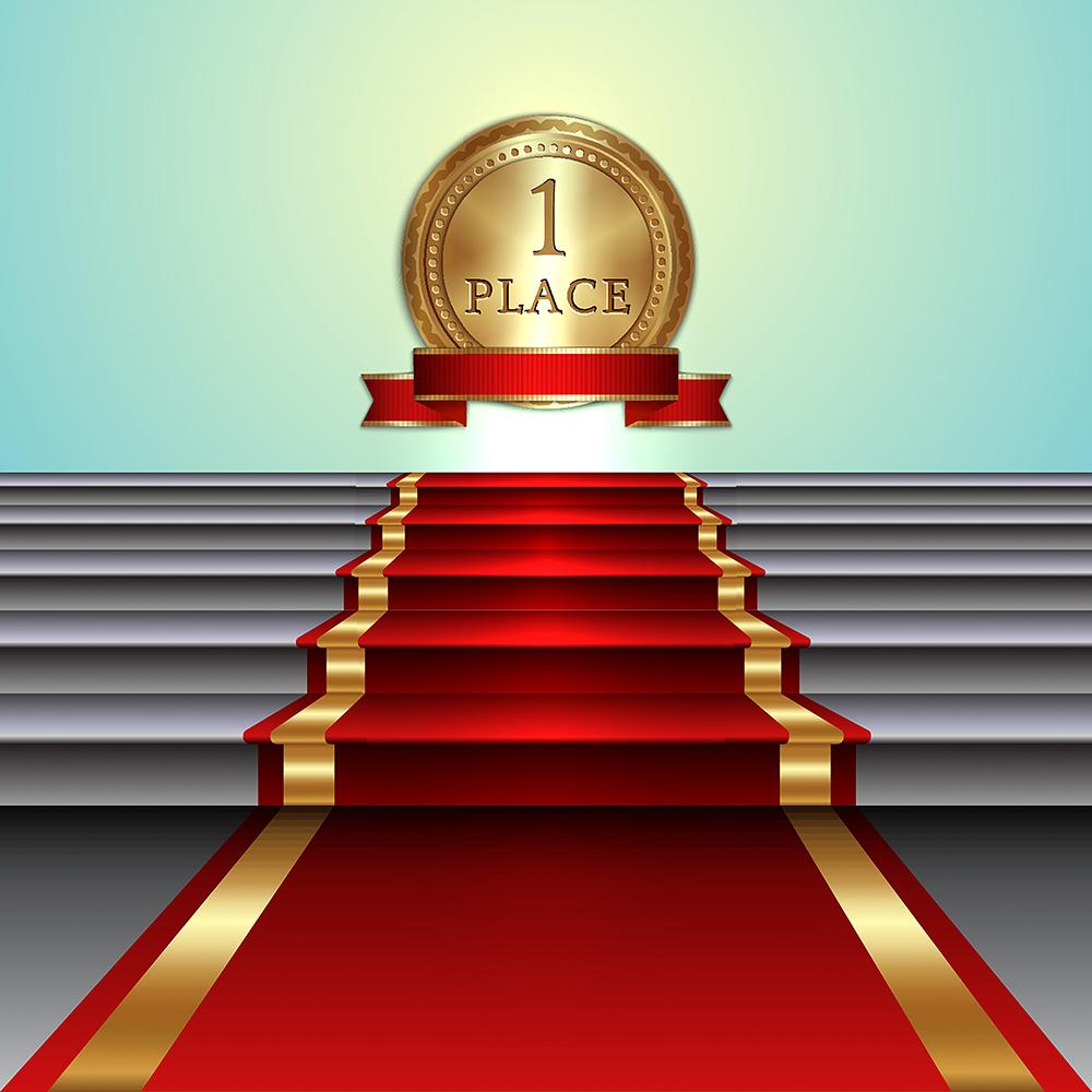 Red Carpet Golden Backdrop For Champion IBD-19431